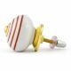 12 Pieces Handmade Striped Ceramic Kitchen Cabinet Knobs