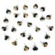 25 Pieces Handmade Brown and Black Ceramic Kitchen Cabinet Knobs