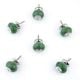 6 Pieces Green Handmade Ceramic Round Living Room Drawer Knobs