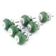 6 Pieces Green Handmade Ceramic Round Living Room Drawer Knobs