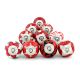 10 Pieces Red Ceramic Round Living Room Cupboard Knobs