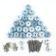 25 Pieces Grey Ceramic Round Kitchen Cupboard Knobs