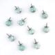 10 Pieces Sea Green Ceramic Round Living Room Cupboard Knobs
