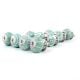10 Pieces Sea Green Ceramic Round Living Room Cupboard Knobs