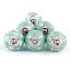 Sea Green Ceramic Round Living Room Cupboard Knobs