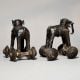 Pair of Brass Elephant Rolling Toy Figurines