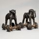 Pair of Brass Elephant Rolling Toy Figurines