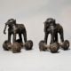 Pair of Brass Elephant Rolling Toy Figurines