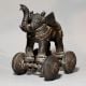 Vintage Brass Elephant Rolling Toy Decorative Figurine