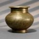 Handcrafted Brass Etched Traditional Ritual Storage Pot
