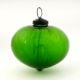 Green Vintage Glass Turnip Style Hanging Ornament