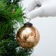 Gold Crackle Vintage Style Mercury Glass Hanging Ornament