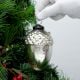 Silver Style Acorn Shaped Mercury Glass Hanging Ornament