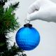 Blue Vintage Round Ball Glass Hanging Ornament