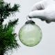 Green Handmade Round Leaves Glass Hanging Ornament