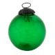 Green Vintage Style Round Glass Christmas Ornament