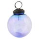 Royal Blue Round Glass Christmas Ornament