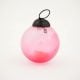 Pink Round Glass Christmas Ornament