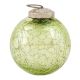 Green Crackle Round Glass Christmas Ornament