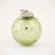 Green Crackle Round Glass Christmas Ornament