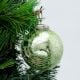 Green Crackle Round Glass Christmas Ornament