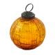 Amber Vintage Kugel Round Glass Christmas Ornament