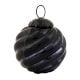 Black Ball Round Glass Christmas Ornament