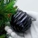 Black Ball Round Glass Christmas Ornament