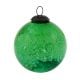 Green Vintage Round Glass Christmas Ornament