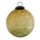 Moss Green Vintage Style Round Glass Christmas Ornament