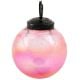 Pink Vintage Style Round Glass Christmas Ornament