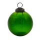 Green Vintage Style Round Glass Christmas Ornament