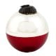 Red Vintage Style Round Glass Christmas Ornament