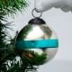 Vintage Turquoise Style Round Glass Christmas Ornament