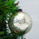 Silver Style Round Glass Christmas Ornament