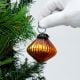 Decorative Amber Glass Christmas Ornament Hanging