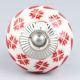 Red Tiny Flower Drawer Knob