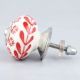Red Tiny Flower Drawer Knob