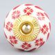 Red Tiny Flower Drawer Knob