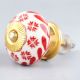 Red Tiny Flower Drawer Knob