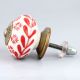 Red Tiny Flower Drawer Knob