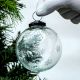 Clear Plum Star Cut Christmas Hanging