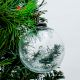 Clear Plum Star Cut Christmas Hanging