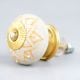 Mustard Floral Ceramic Knob