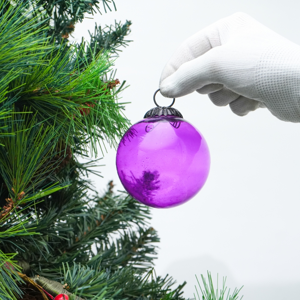 Purple Round Christmas Hanging Online