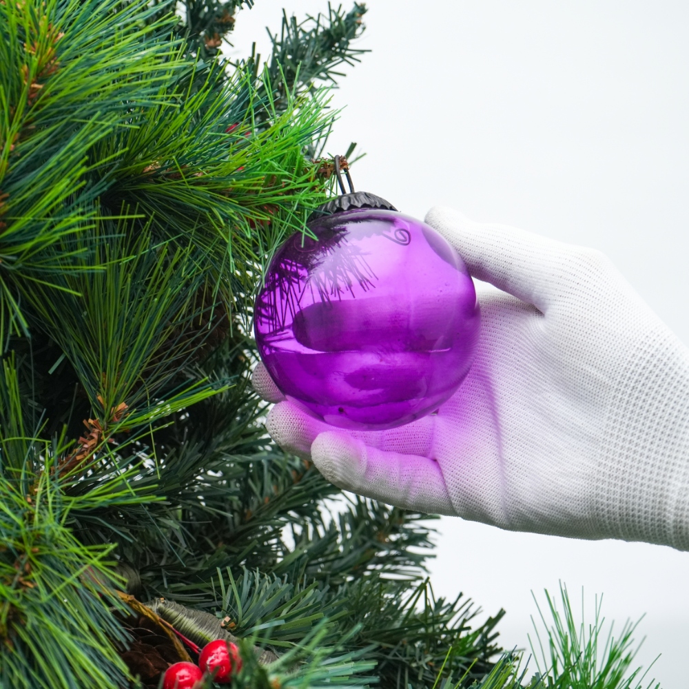 Purple Round Christmas Hanging Online
