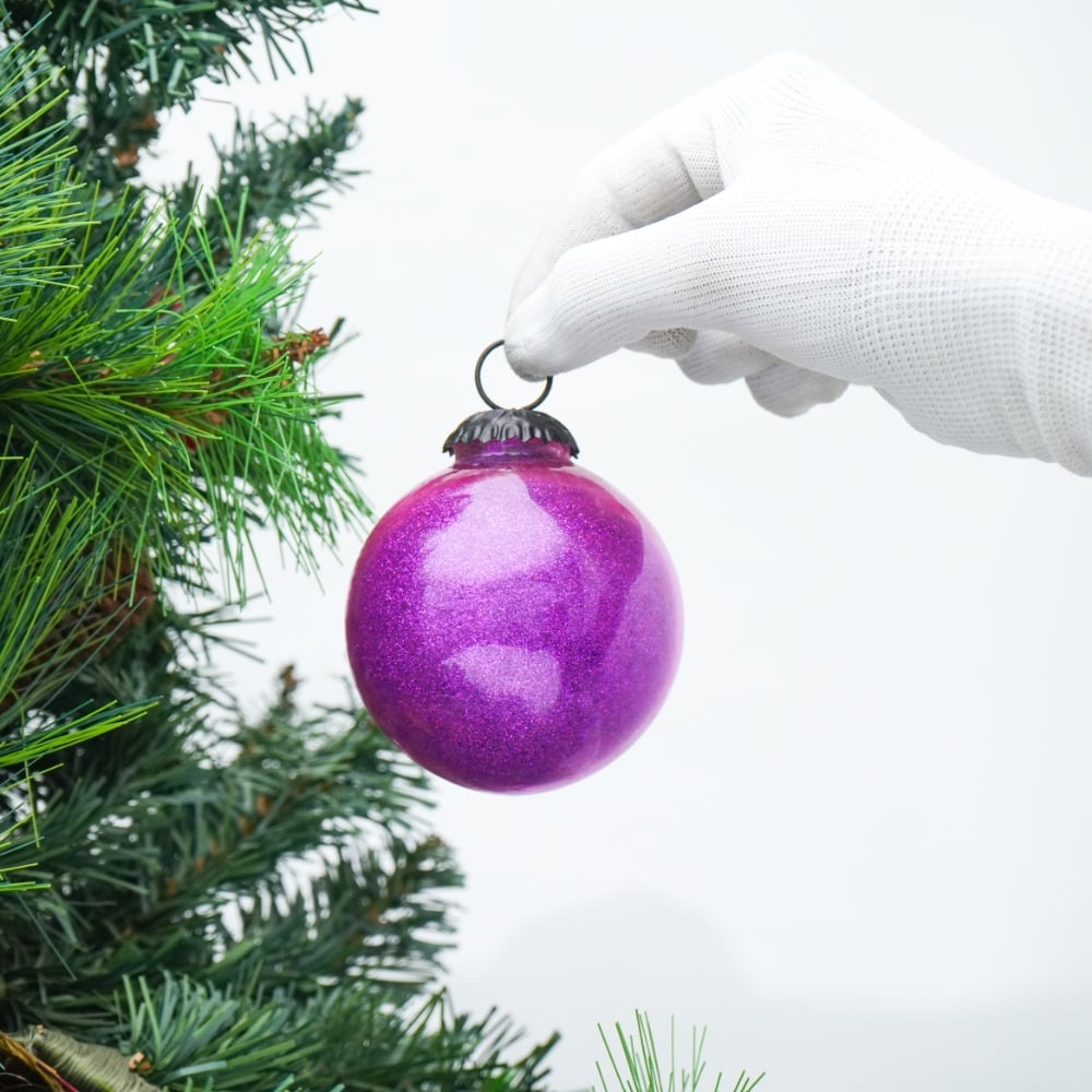 Purple Round Christmas Hanging Online