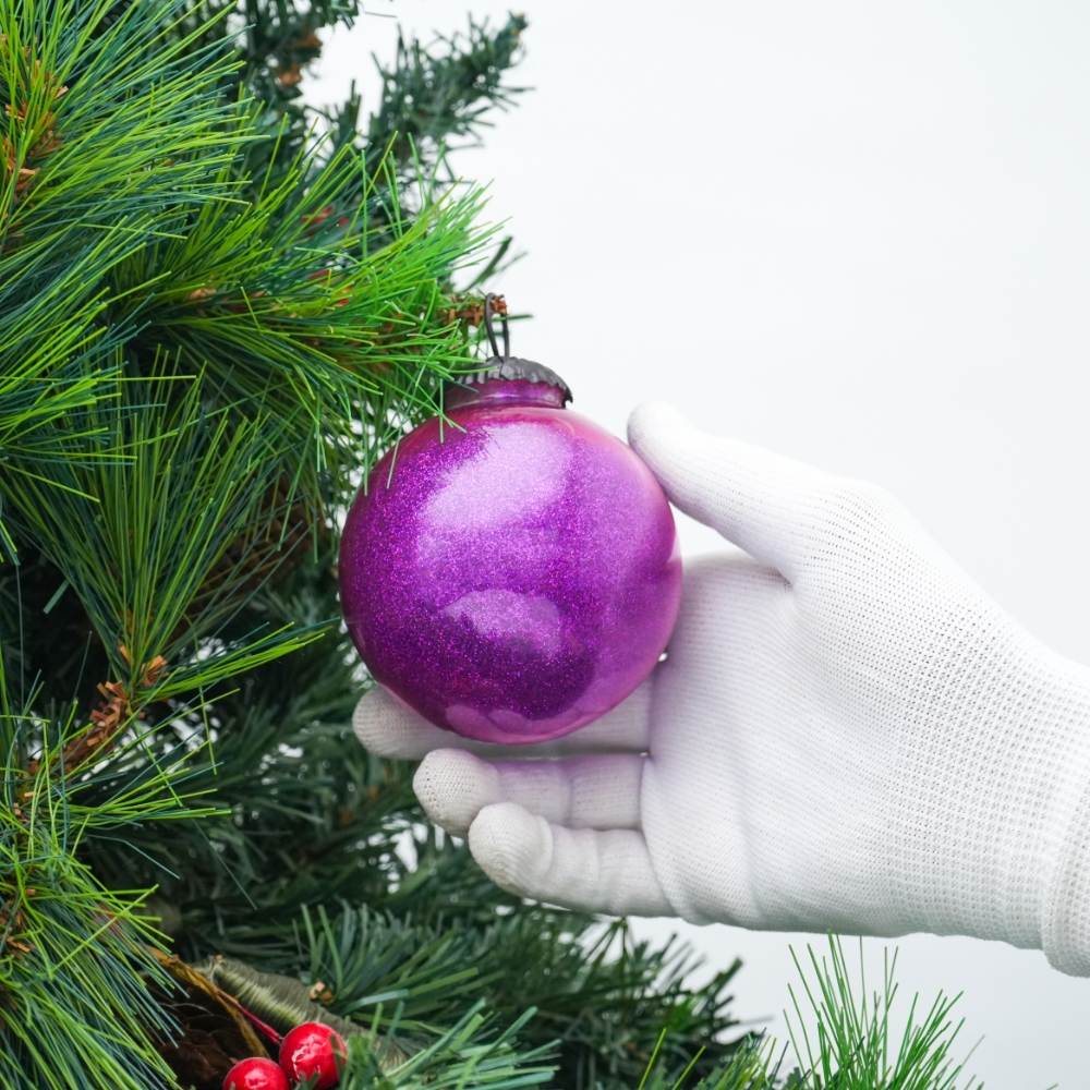 Purple Round Christmas Hanging Online