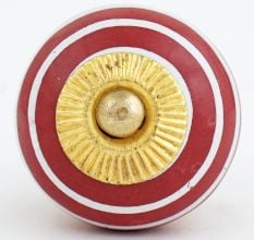 Red White Stripes Knob