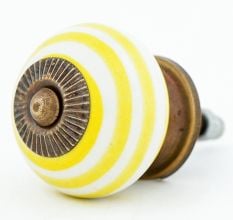 Old Yellow Striped Knob